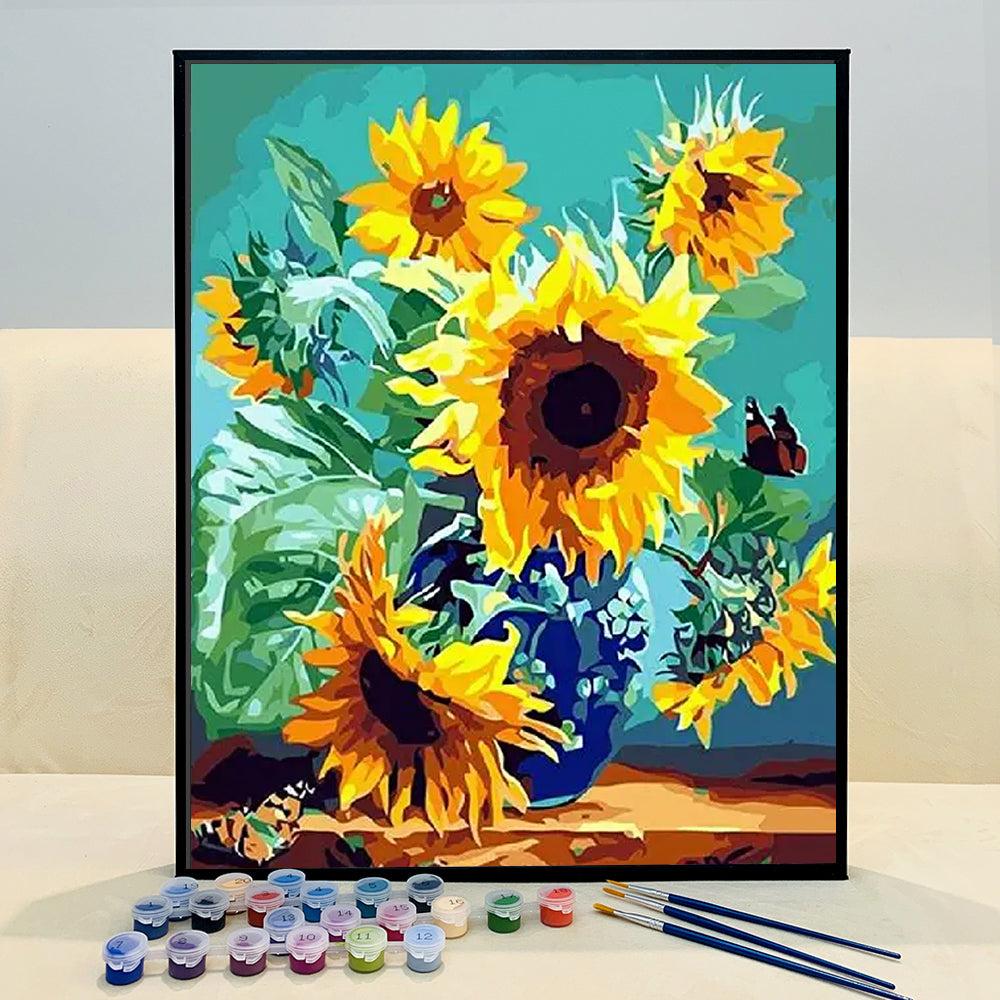 VIVA™ DIY Painting By Numbers -Sunflowers (16"x20" / 40x50cm)