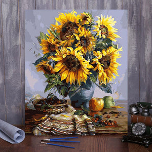 VIVA™ DIY Painting By Numbers -Sunflowers (16"x20" / 40x50cm)