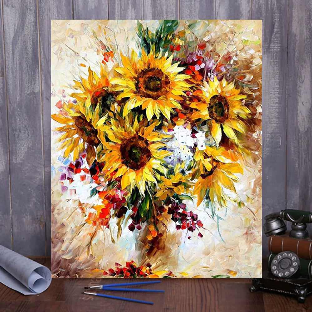 VIVA™ DIY Painting By Numbers -Sunflowers (16"x20" / 40x50cm)