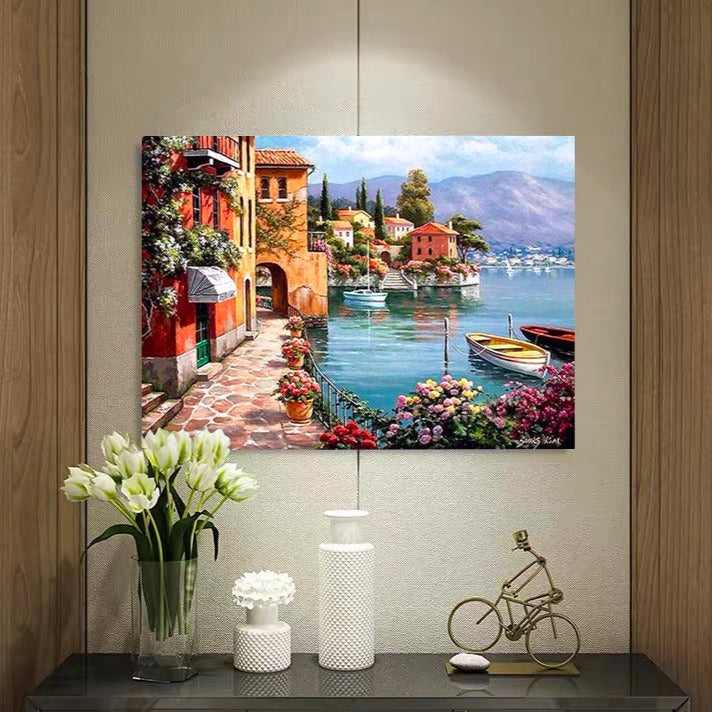 VIVA™ DIY Painting By Numbers - Seascape Resort (16"x20" / 40x50cm)