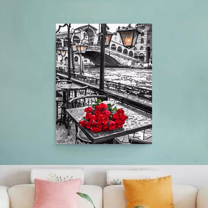 VIVA™ DIY Painting By Numbers - Red Roses (16"x20" / 40x50cm)