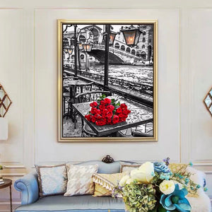 VIVA™ DIY Painting By Numbers - Red Roses (16"x20" / 40x50cm)