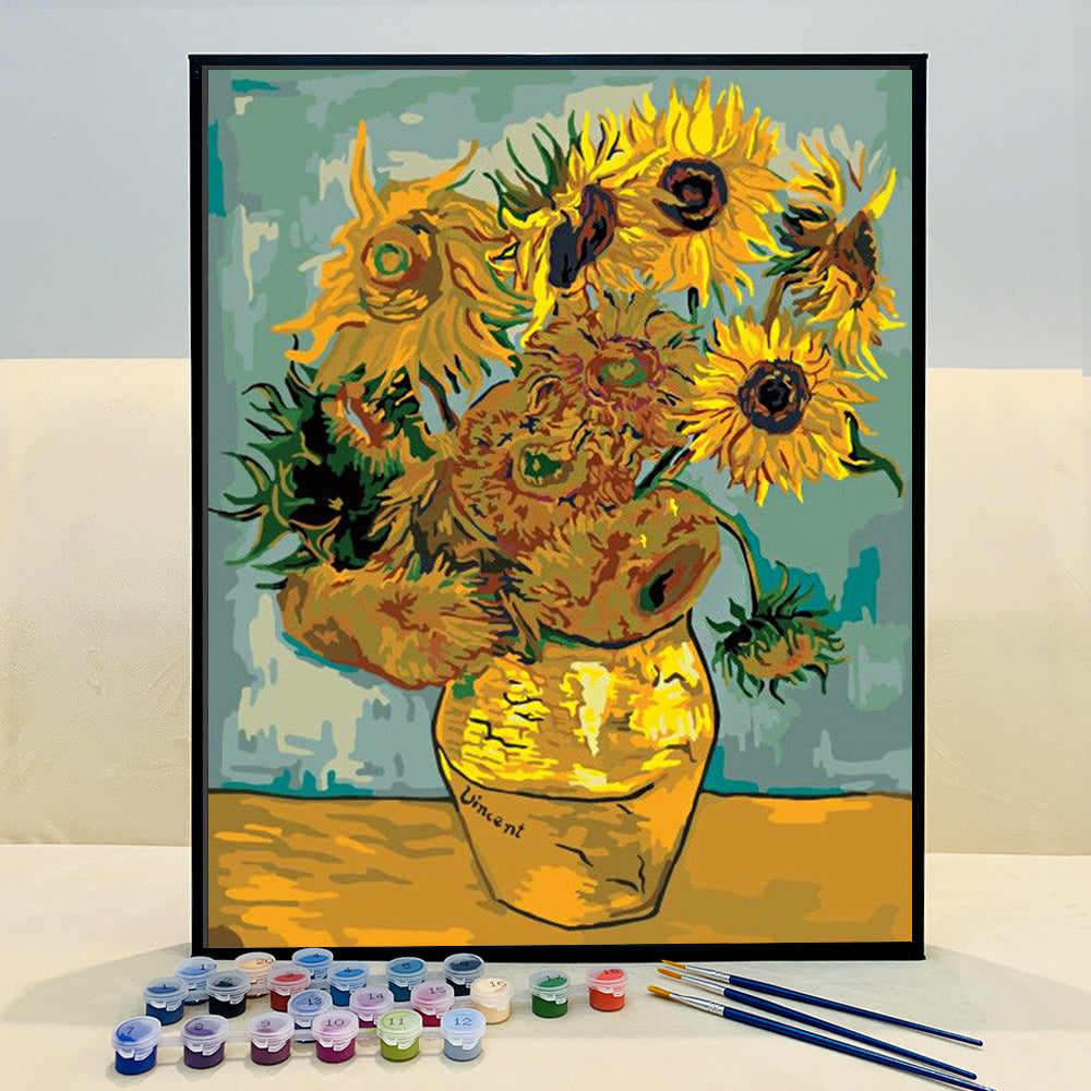 VIVA™ DIY Painting By Numbers -Sunflowers (16"x20" / 40x50cm)