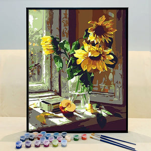 VIVA™ DIY Painting By Numbers -Sunflowers (16"x20" / 40x50cm)