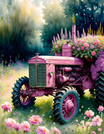 VIVA™ Pink Tractors Collection (EXCLUSIVE) - Vintage Vista (16"x20"/40x50cm)