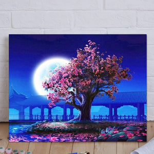 VIVA™ DIY Painting By Numbers - Moonlit Cherry (16"x20" / 40x50cm)