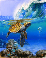 Dive into the Ocean's Wonders with VIVA™ DIY Painting By Numbers - Sea Turtle (16"x20" / 40x50cm), A Soothing and Inspiring Art Journey