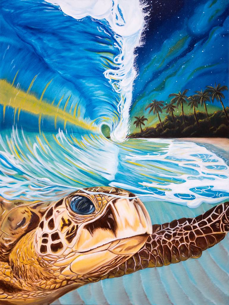 Dive into the Ocean's Wonders with VIVA™ DIY Painting By Numbers - Sea Turtle (16"x20" / 40x50cm), A Soothing and Inspiring Art Journey