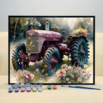 Nostalgic Serenity: Rekindle Fond Memories and Find Inner Peace with VIVA™ DIY Painting By Numbers (EXCLUSIVE) - Pink Tractor (16"x20"/40x50cm)