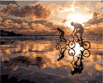 VIVA™ DIY Painting By Numbers - Sunset Cycling (16"x20" / 40x50cm)