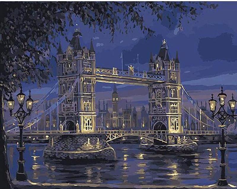 VIVA™ DIY Painting By Numbers - London Tower Bridge (16"x20" / 40x50cm)