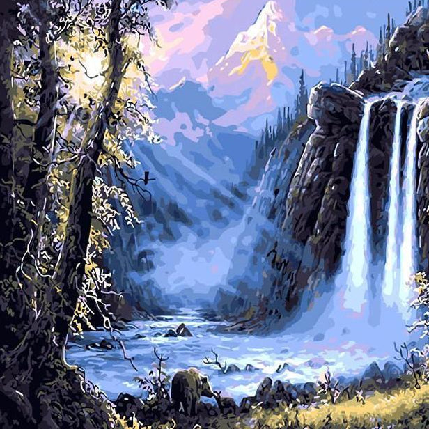 VIVA™ DIY Painting By Numbers - Fairyland Waterfall (16"x20" / 40x50cm)