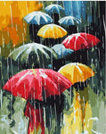 VIVA™ DIY Painting By Numbers - Umbrellas (16"x20" / 40x50cm)