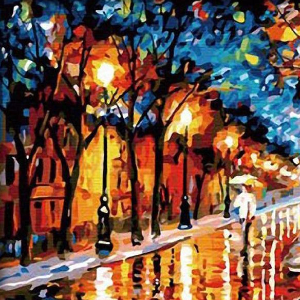 VIVA™ DIY Painting By Numbers - City Street (16"x20" / 40x50cm)