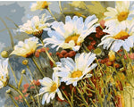 VIVA™ DIY Painting By Numbers - White Flowers (16"x20" / 40x50cm)