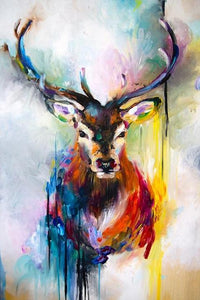 Embark on a Journey of Inner Peace with VIVA™ DIY Painting By Numbers - Abstract Deer (16"x20" / 40x50cm), A Harmonious and Soothing Art Experience.