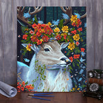 VIVA™ DIY Painting By Numbers - Deer in flowers (16x20" / 40x50cm)