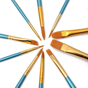 Extra 10 Pcs High Quality Paint Brushes