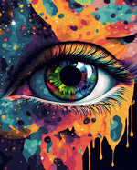 Unwind and De-stress with VIVA™ DIY Painting By Numbers (EXCLUSIVE) - Mystical Colorful Eye (16"x20"/40x50cm)