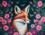 VIVA™ DIY Painting By Numbers - Fox in flowers (16x20" / 40x50cm)